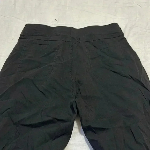 Khombu Black Crop Pants  M drawstring bottom pockets Outdoors hiking - Picture 7 of 7